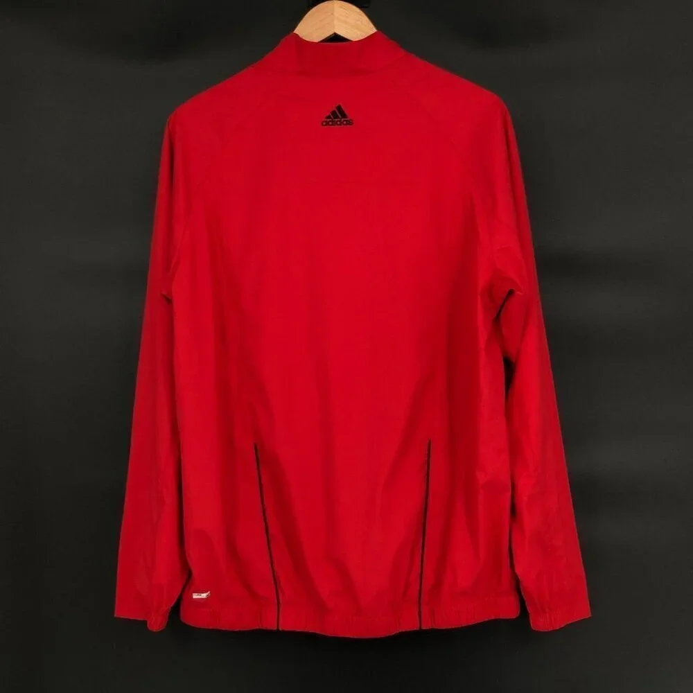 Adidas Golf Men's ClimaProof Windbreaker Pullover Jacket M Red Outdoor Sports